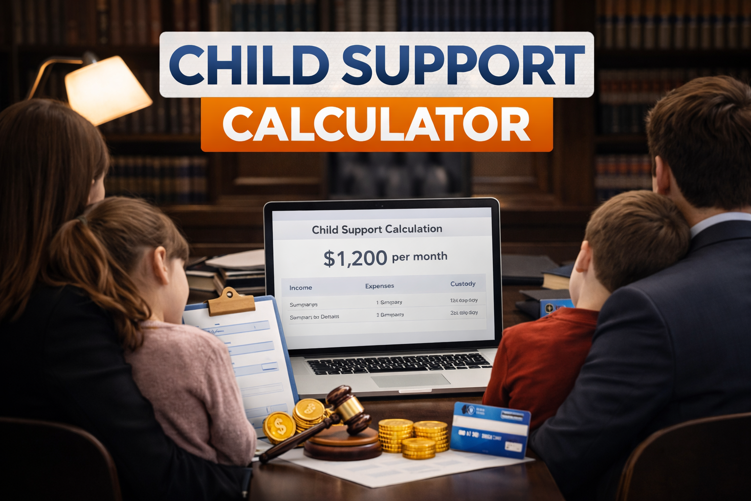 Child Support Calculator with Joint Custody in Rhode Island